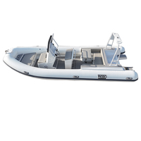 Bateaux pneumatiques à double coque en aluminium de 21 pieds, robustes, type RIB 640, à fond en V profond, en PVC/Hypalon, à vendre