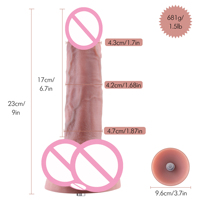 Hismith Dildo en silicone double densité de 9 pouces, détails veineux réalistes, forme réaliste, Kliclok amovible, M 6,7 pouces, insertable, vente en gros OEM