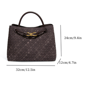 <span class=keywords><strong>Sac</strong></span> fourre-tout de luxe en daim tressé pour <span class=keywords><strong>femme</strong></span> 3386 J Designer, <span class=keywords><strong>sac</strong></span> à bandoulière Intrecciato de créateur, grande capacité, pour voyage et travail - Product Image 4