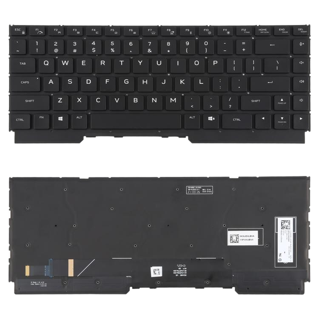 US Version New Colorful LED Backlit USB 2.4Ghz Wireless Full Size Laptop Keyboard for for M15 R5/R6/R7