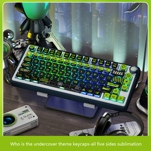 Ghost Walker Vierseitige durchscheinende Kristall pudding Sublimation PBT Personal isierte Tasten kappe <span class=keywords><strong>MSA</strong></span> Höhe Tastatur kappe - Product Image 3