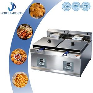 Friteuse électrique professionnelle en acier inoxydable à levage automatique pour frites, poulet et beignets, idéale pour <span class=keywords><strong>les</strong></span> petites entreprises - Product Image 1