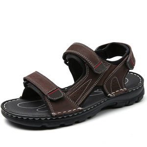 Nouvelles chaussures de plage pour hommes en cuir véritable PU, légères, antidérapantes, respirantes, durables, chaussures de conduite imperméables à semelle souple - Product Image 4