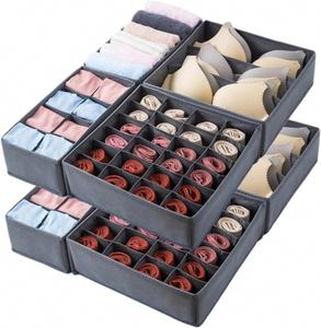 Sock Underwear <b>Drawer</b> Organizer Dividers, Foldable Fabric Dresser Closet Organizers and Storage Bins for Clothing, Baby Clothes - Product Image 2
