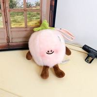 Jouets en peluche mignons en forme de fruits et légumes, pendentifs porte-clés pastèque, ananas, fraise, poupées de poche