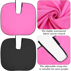 Capes de coiffure professionnelles en polyester rose, personnalisables avec logo, pour salons de coiffure, maquillage et barbiers, vente en gros - Product Image 3