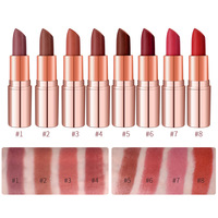 Kit de rouge à lèvres mat transparent, avec logo personnalisé, vente en gros, 9 designs/lot