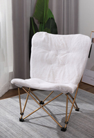 Promotion Fauteuil Pliant Lune d'Intérieur, Chaise Confortable, Fauteuil Papillon pour Chambre à Coucher, Chaise Longue de Lecture pour Salon