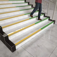 Profilé de nez de marche moderne en PVC et aluminium robuste, antidérapant, pour carrelage, marbre, escaliers en bois - Écologique et résistant à la corrosion