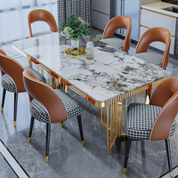 Ensemble de salle à manger Bjflamingo avec table de 1,8 m et 6 chaises