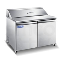 Réfrigérateur commercial professionnel en acier inoxydable pour salades et pizzas, avec refroidissement direct et par air, pour usage en restaurant