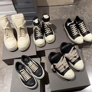 Trendy design zipper high-top flat shoes, black men's ankle <b>boots</b>, casual leather shoes, sports shoes with ankle laces - Product Image 4