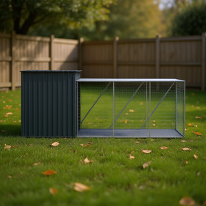 Grande Cuccia per Cani in Acciaio Zincato Antracite Resistente, Modello D0100H745UJ per Esterni - Product Image 2