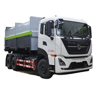 Camion à ordures haute performance Dongfeng 4x2 LHD Ampliroll avec conteneur spécialisé 12m3 16m3