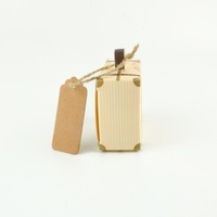 Boîte d'emballage en forme de mini valise pour bonbons et chocolats, boîtes cadeaux pour pâtisserie avec ficelle et étiquette