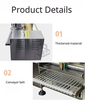 Machine automatique à crêpes en acier inoxydable avec convoyeur pour une production continue de crêpes