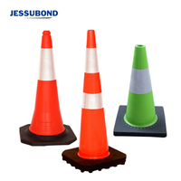Cônes de signalisation routière haute visibilité pour la construction, base réfléchissante de 450 mm, 280*280 mm, utilisation urbaine et autoroutière