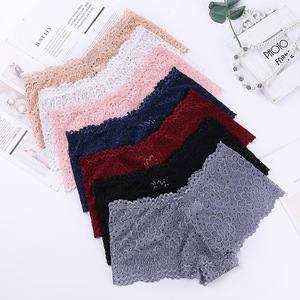 Sexy Lingerie di pizzo estate donna vedere attraverso pantaloncini comodi intimo femminile boxer Boyshorts mutandine intimo - Product Image 2