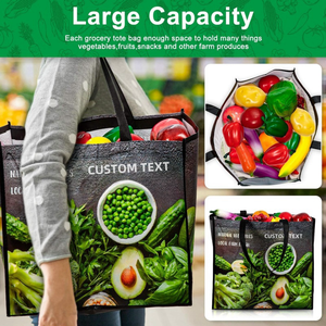 LILALILA Sacs <span class=keywords><strong>de</strong></span> Courses Non Tissés en PP en Tissu Entièrement Imprimé, Taille Personnalisée, Réutilisables, Écologiques et Abordables pour la Vente en Gros - Product Image 4