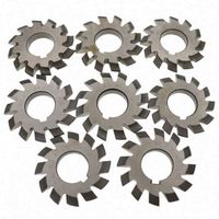 Ensemble de 8 fraises à module pour engrenages en acier rapide HSS CNC à 20 degrés, n° 1 à n° 8, M1 M2 M3 M4 M5 M6 M8, pour la coupe d'engrenages en involute