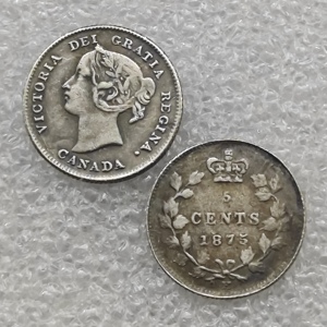 Pièces de monnaie commémoratives de style antique du Canada, 5 cents, 1921, 1875, 1880, 1884, cadeaux, décoration de la maison - Product Image 2