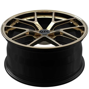 Golden Paint Rim High Performance Forged Aluminum <b>Wheels</b> Five <b>Spoke</b> Design for Passenger Autonomous Cars New Condition - Product Image 4