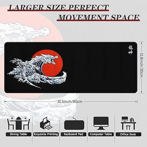 لوحة ماوس للألعاب قابلة للغسل ومضادة للانزلاق من المطاط الطبيعي مع مسند للرسغ، تصميم كرتوني، حجم كبير قابل للتخصيص، متوفر في المخزون - Product Image 3