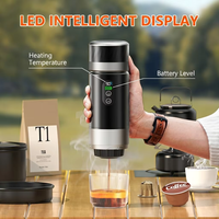 Machine à expresso portable Kingze OEM avec logo personnalisé, batterie détachable, machine à café à capsules, marque privée avec étui de transport