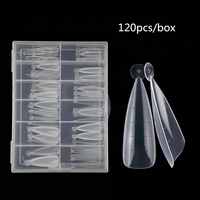 120 pièces/boîte ongles de construction rapide conseils cristal étendu moule à ongles en forme de U ongles acrylique extensions formes
