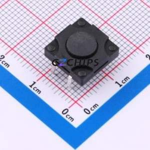 TS018-CBY1FH4.3 Tactile Switch Through hole-4P,12x12mm Switch Single Pole Single Throw Round Button 2.5N Through Hole - Product Image 1