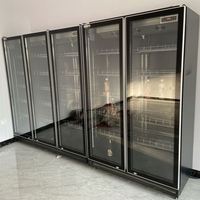 Vitrine réfrigérée commerciale pour boissons, présentoir vertical en verre pour bières et vins, idéal pour les magasins d'alcool