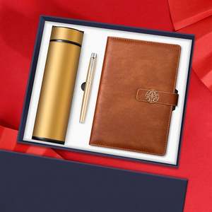 A5 Logo personnalisé Pu, carnet et écran Lcd Bouteille d'eau stylo Coffret cadeau d'entreprise de luxe/ - Product Image 6