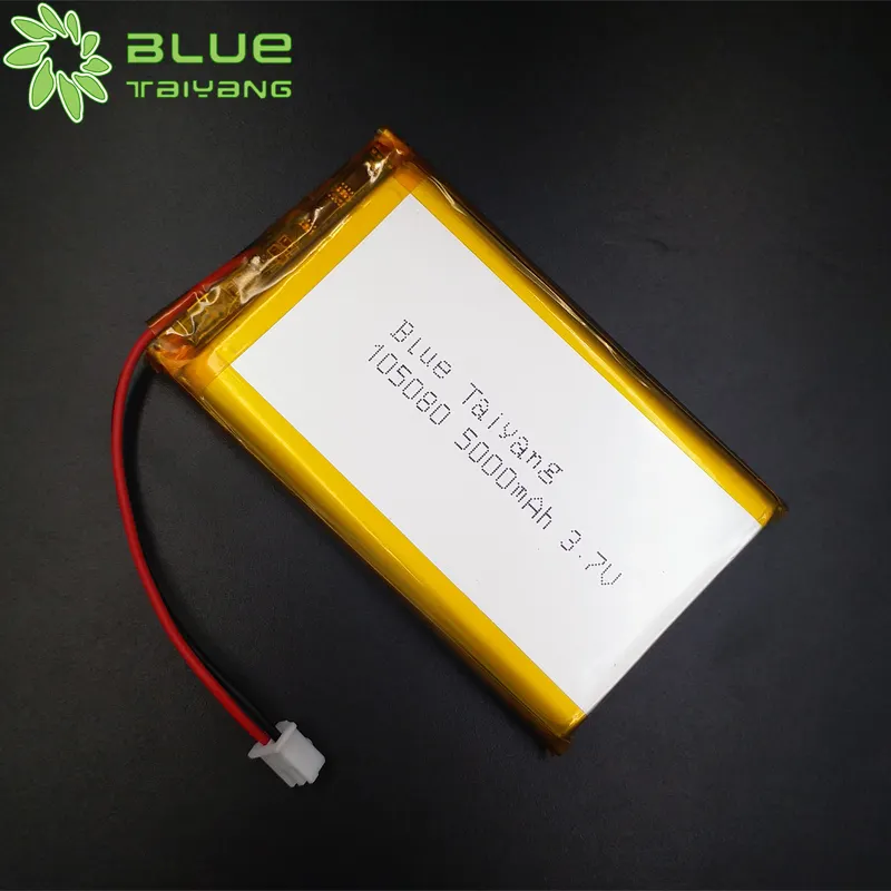 Blue Taiyang 105080 lipo batterie 18.5wh 3.7v 5000mah flache lithium-batterie