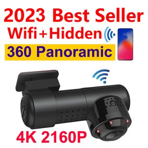 360 độ toàn cảnh <span class=keywords><strong>wifi</strong></span> xe Dash Cam Ghi 4K 2160P IR tầm nhìn ban đêm xe hộp đen <span class=keywords><strong>DVR</strong></span> Máy ảnh video-registrator cho xe - Product Image 2