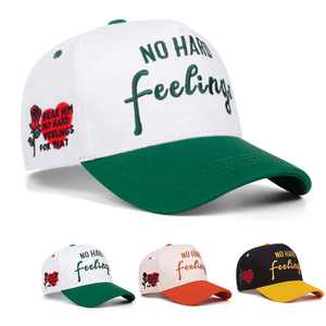 Casquette de baseball ajustable à 6 panneaux, broderie bicolore, personnalisable, très vendue, pour femmes et hommes, style sportif urbain, tissu standard - Product Image 1