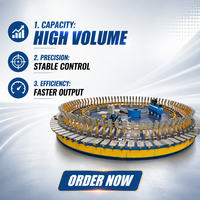 Ligne de production rotative à disques Lingxin de 40 postes avec moteur pour le moulage de semelles et de semelles intérieures en PU à haute productivité