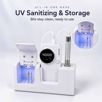 Ponceuse à ongles électrique sans fil étanche, stérilisable, silencieuse, avec poignée, pour manucure et pédicure