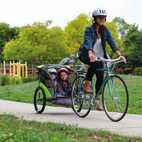 Remorque de vélo pour enfants, camping-car d'extérieur, remorque de bicyclette avec 2 roues, livraison gratuite