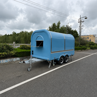 Remorque de cuisine mobile homologuée COC à 4 roues pour la vente de nourriture de rue, intérieur personnalisable pour les en-cas, les hot-dogs et les bonbons