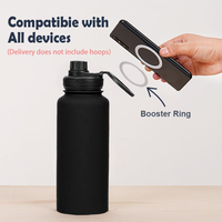 Botellas de Agua Personalizadas al por Mayor, Aisladas, de Doble Pared, de Acero Inoxidable 18/8, con Asa para Teléfono