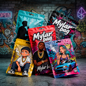 Matte Black Mylar <b>Bag</b> 3.5g Odor Proof Custom Mylar <b>Bag</b> Dry Herb Packaging 1/8 1/4 1/2oz Cookie Candy Stand Pouch Factory OEM ODM - Product Image 1