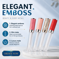 Tube Lip Gloss Kosong Ramah Lingkungan Warna Pink Matte 6ml, Kemasan Kosmetik Isi Ulang dengan Label Pribadi dan Tutup Sekrup