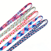 Lanière personnalisée en polyester avec logo imprimé par sublimation, sangle de cou pour porte-badge, porte-carte, porte-téléphone, porte-clés