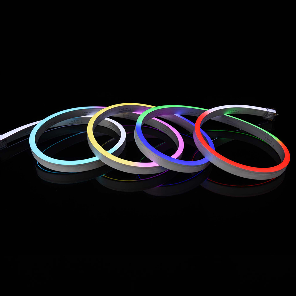 Custom IP68 flexible led neon flex outdoor ultra-thin tube rope light for holiday decoration 10x20mm WS2811 SPI Pixel RGB IP68