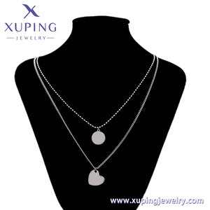 XUPING A00607089 New Silver Großhandel Love Circular Design Weiblich Einfache Serie Edelstahl Schmuck Elegante Halskette - Product Image 2