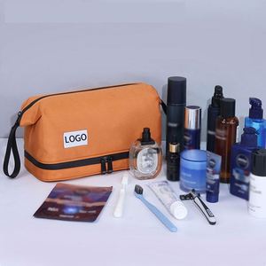 Custom Double Decker Cosmetic <b>Bag</b> Dry-wet Separation Waterproof <b>Toiletry</b> <b>Bag</b> Portable Travel Organizer Pouch for <b>Men</b> - Product Image 3
