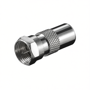 Coaxial <b>Plug</b> To F <b>Plug</b> Adapter For Cable <b>TV</b> And Satellite Connection - Product Image 3