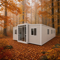 Maison conteneur moderne professionnelle respirante à double aile extensible, conception modulaire préfabriquée pour camp de construction ou bureau