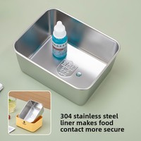 Bol à nouilles instantanées rectangulaire en acier inoxydable 304, grande capacité, compatible micro-ondes, anti-fuite, qualité alimentaire, boîte à lunch portable pour