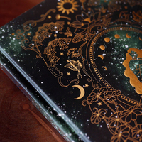 Diseño personalizado impresión bajo demanda oro Embss Wonderland diario único regalo diario blocs de notas para novia adolescente regalo